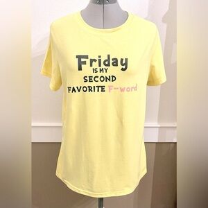 Friday Is My Second Favorite F-word Tee Size XL Graphic T-shirt TGIF Novelty